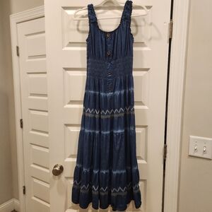 Soft denim-look maxi tank dress
